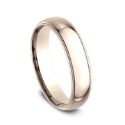 Milgrain Standard Comfort Fit Ring