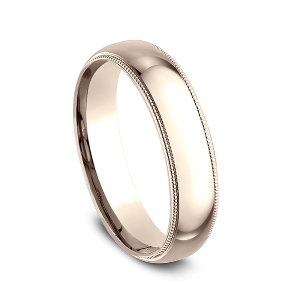 Milgrain Standard Comfort Fit Ring