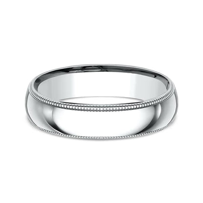 Milgrain Standard Comfort Fit Ring