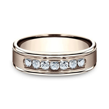 Comfort-Fit Diamond Wedding Ring