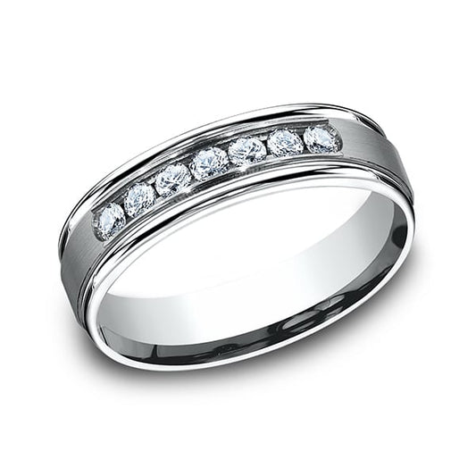 Comfort-Fit Diamond Wedding Ring