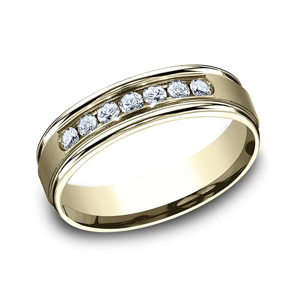 Comfort-Fit Diamond Wedding Ring
