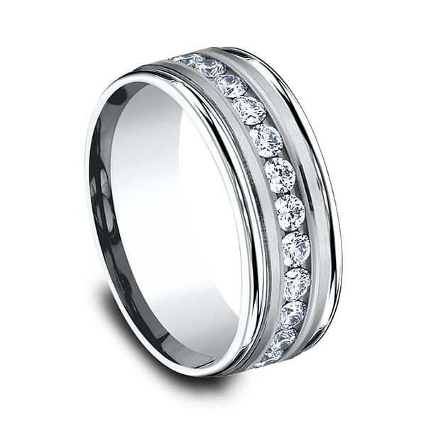 Comfort-Fit Diamond Wedding Band