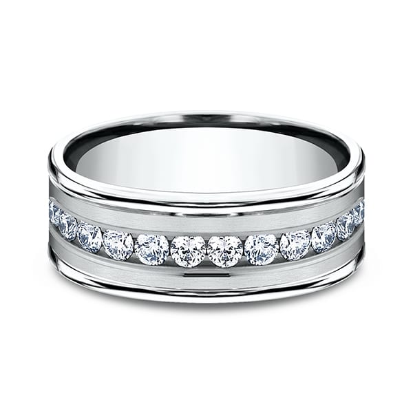 Comfort-Fit Diamond Wedding Band