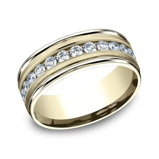 Comfort-Fit Diamond Wedding Band