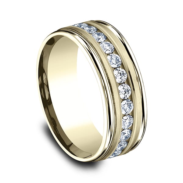 Comfort-Fit Diamond Wedding Band