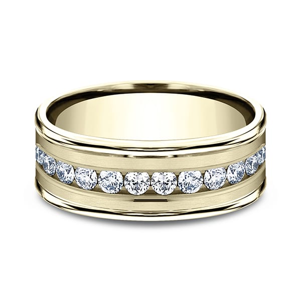 Comfort-Fit Diamond Wedding Band