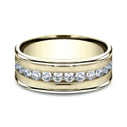 Comfort-Fit Diamond Wedding Band