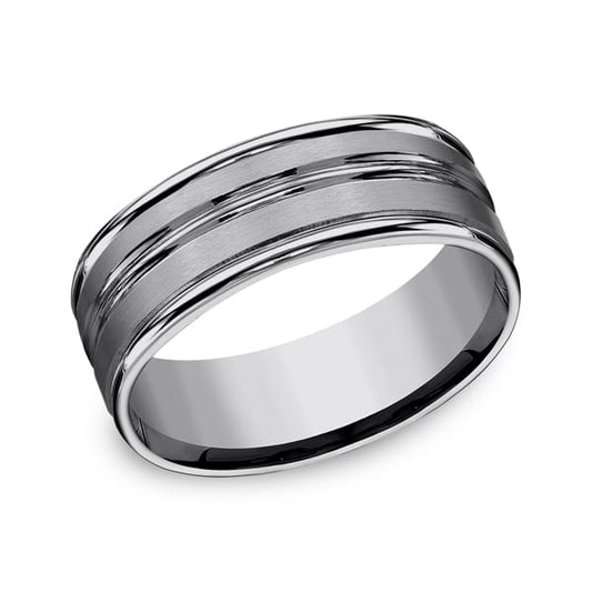 Tungsten Comfort-Fit Design Wedding Band