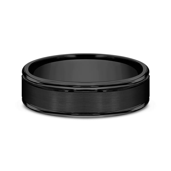 Black Titanium Comfort-Fit Design Wedding Band