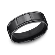 Black Titanium Comfort-Fit Design Wedding Band