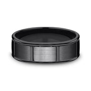 Black Titanium Comfort-Fit Design Wedding Band