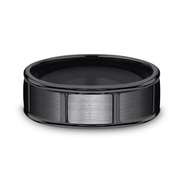 Black Titanium Comfort-Fit Design Wedding Band