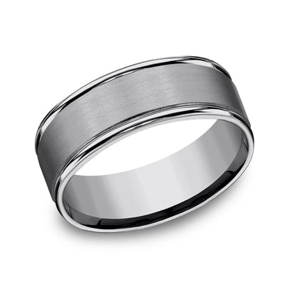 Tungsten Comfort-Fit Design Wedding Band