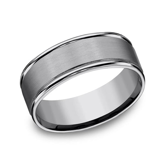 Tungsten Comfort-Fit Design Wedding Band