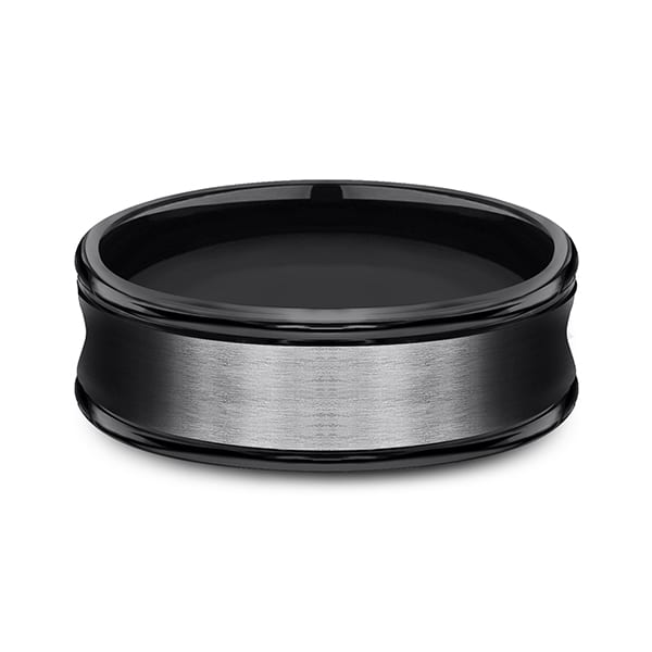 Black Titanium Comfort-Fit Design Wedding Band