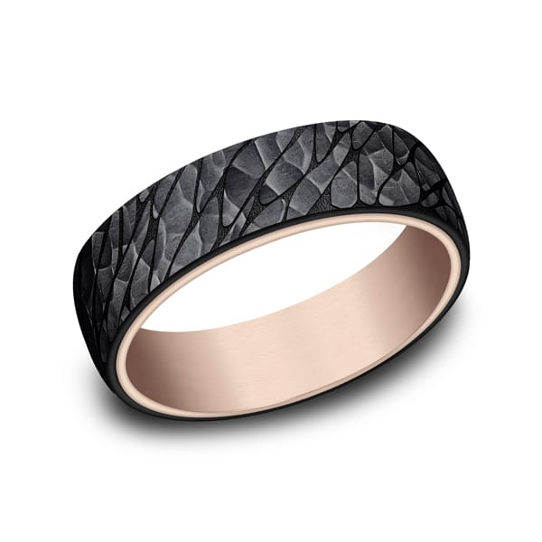 Ammara Stone Comfort-fit Design Wedding Band