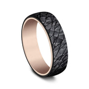 Ammara Stone Comfort-fit Design Wedding Band