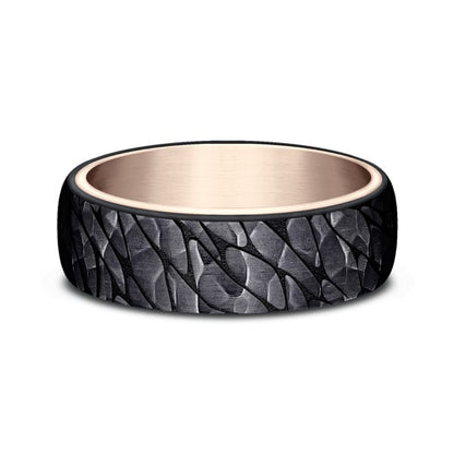 Ammara Stone Comfort-fit Design Wedding Band