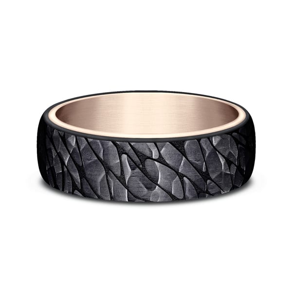 Ammara Stone Comfort-fit Design Wedding Band